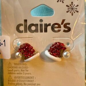 Claire's Red Santa Hat Earrings